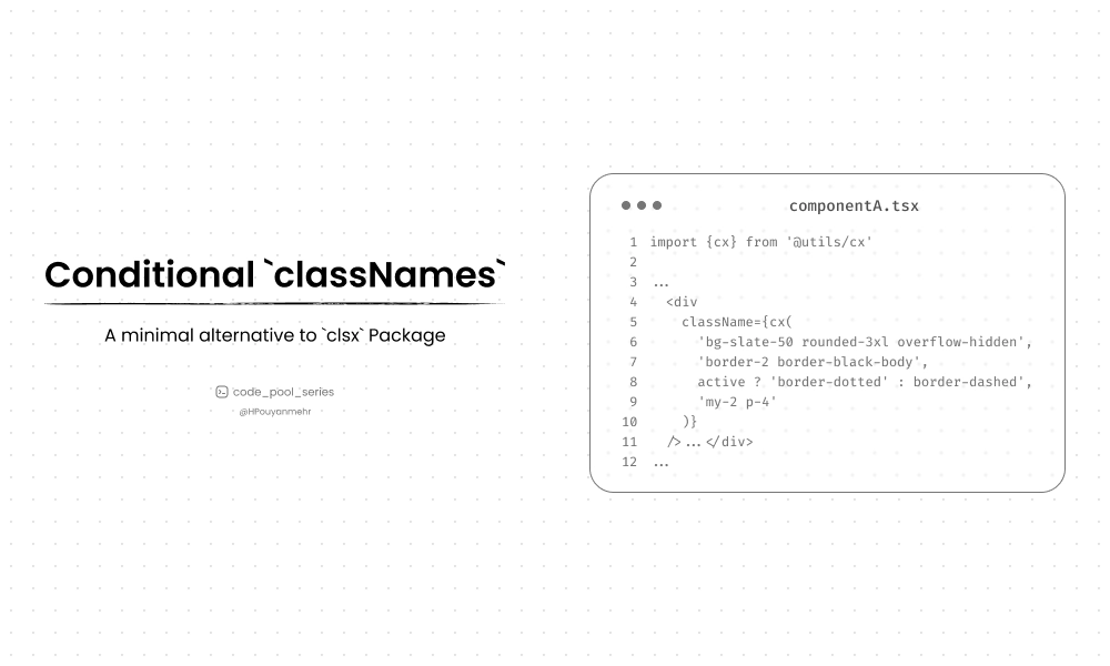 A screenshot of a react module importing cx utility